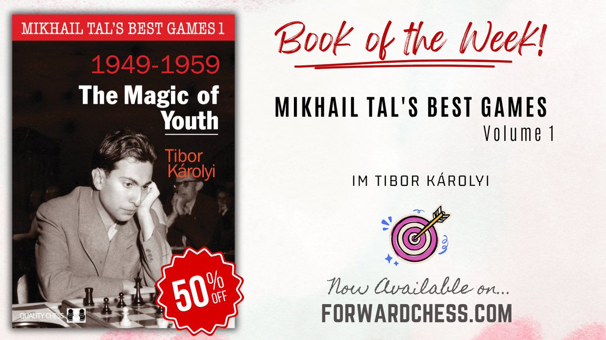 ForwardChess's tweet image. ⚡️Dive into Mikhail Tal&apos;s formative years — from a talented Latvian schoolboy to world championship challenger! #BookoftheWeek #chess 
 
forwardchess.com/product/the-ma…