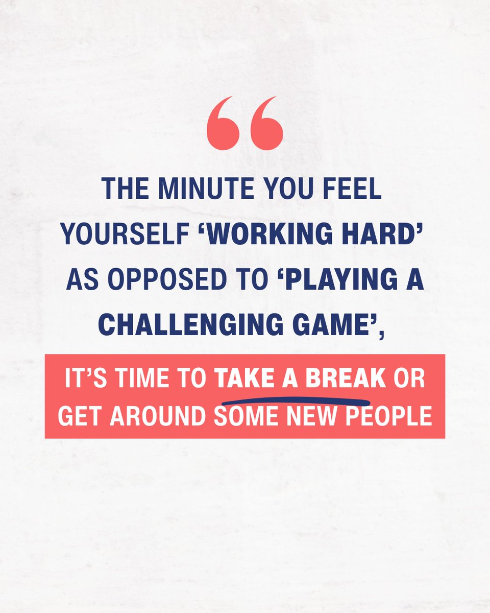 As an entrepreneur, the worst thing you can do is to treat your business like a job.

Think of your work as a difficult game filled with challenges and opportunities.

If you ever feel like it's becoming work, take a break and look for new perspectives. 

Surround yourself with