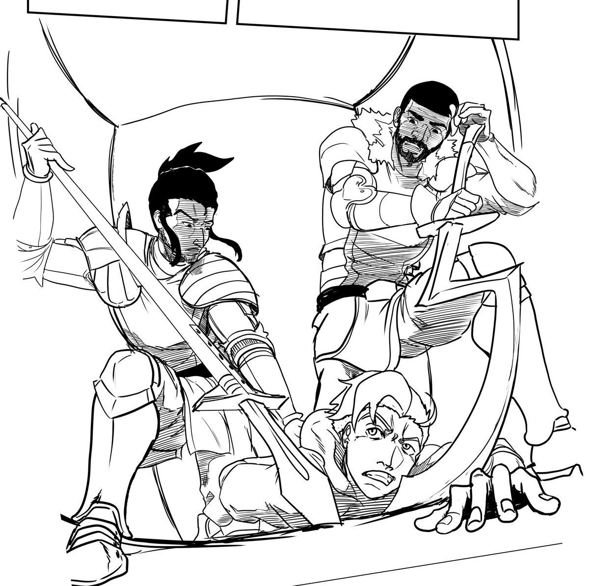 Sometimes you can just feel when a  panel is gonna be fun to draw, even at the rough's stage.