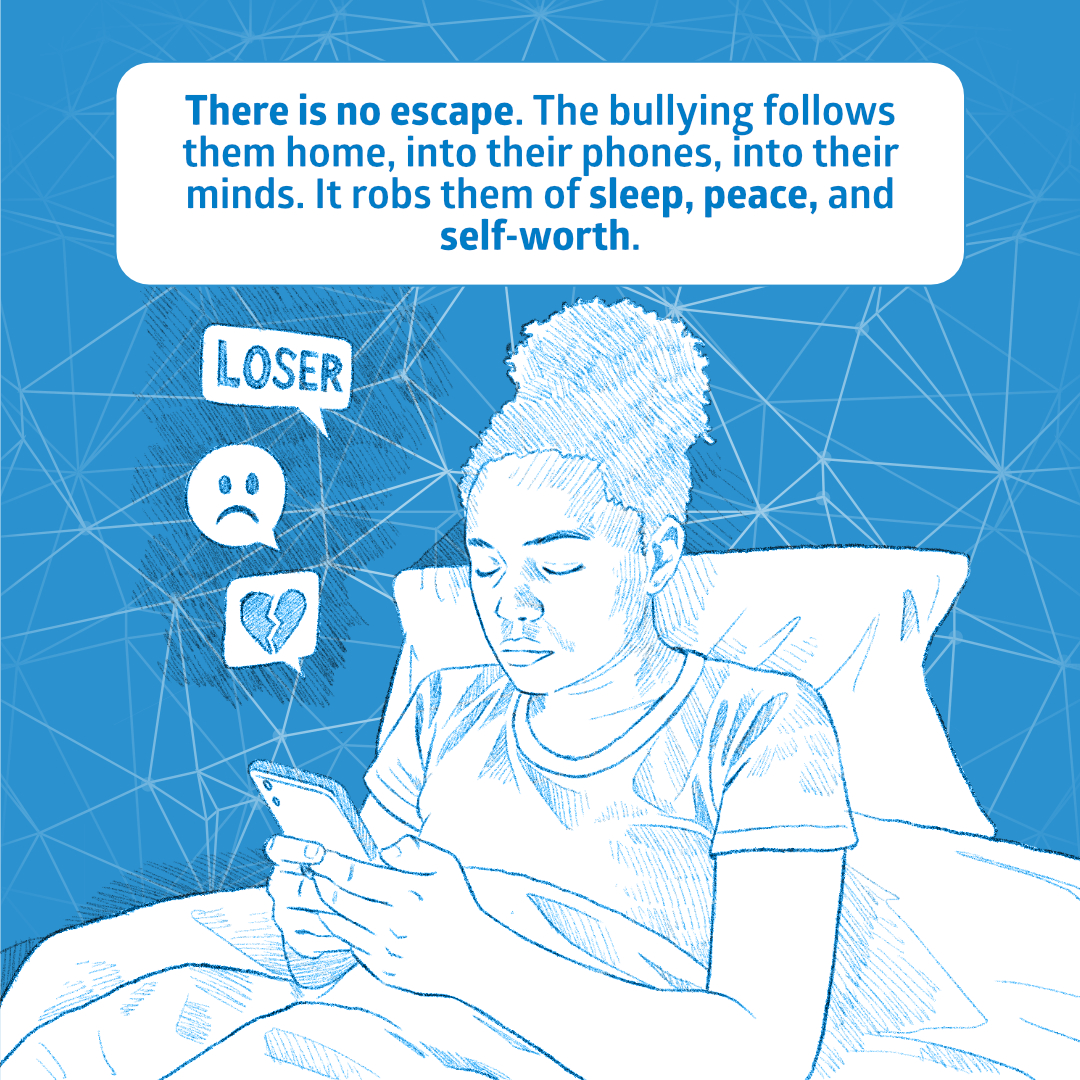 (1/2) Cruel messages. Embarrassing photos. Rumors that spread faster than the truth. Cyberbullying follows children everywhere, leaving scars that are hard to heal.