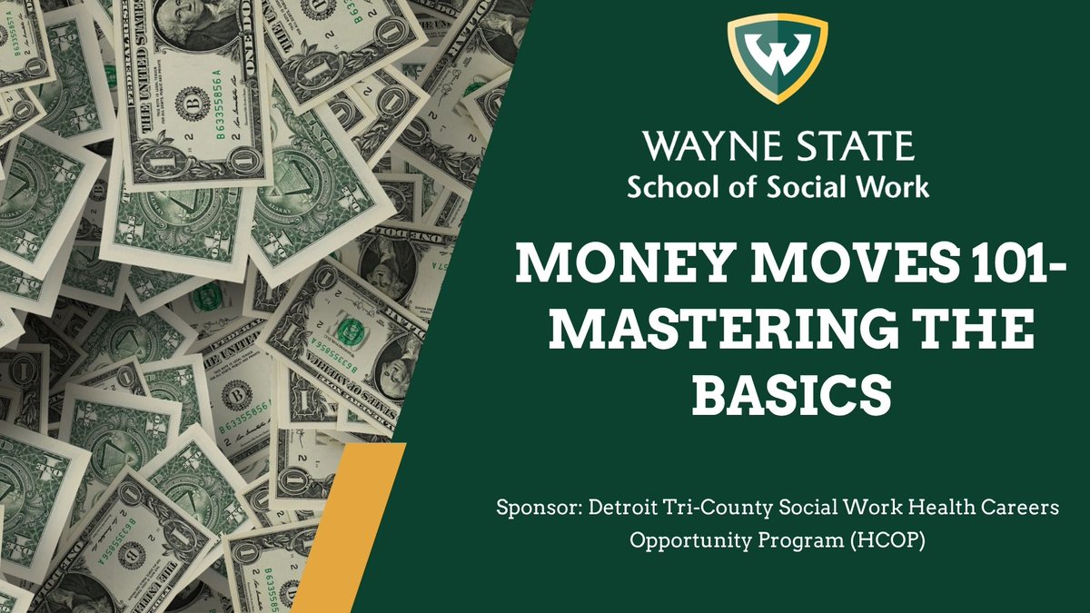 Ready to take control of your finances? 💰 Join Money Moves 101 – Mastering the Basics, a free hands-on workshop to build budgeting skills and boost your financial confidence. Register now: bit.ly/4hCSE1V
 #FinancialWellness #WayneState