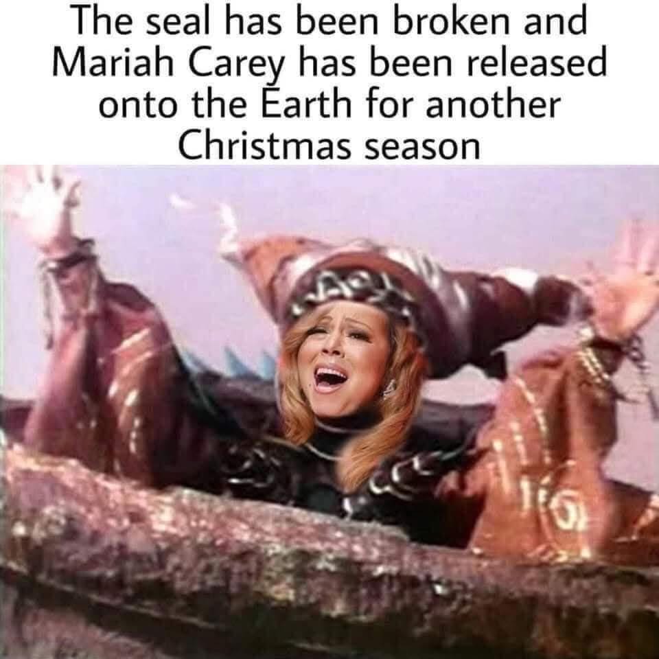 Yes, I appreciate - and enjoy- the Holiday season for its fun and festive vibes, food, and music...but FFS! Mariah Carey 24-7 does one's head in. 😳🤕