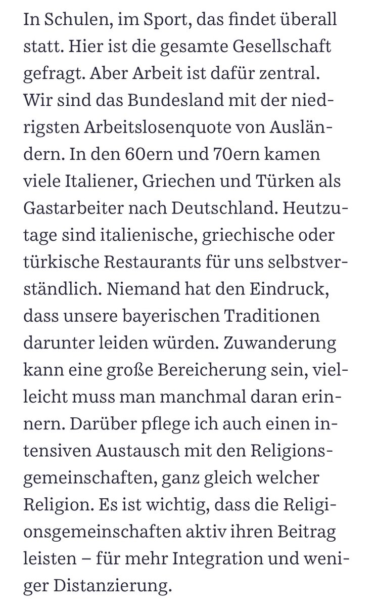 Gutes Interview. 

Für Sicherheit. Gegen Hysterie. 

Und für Zuwanderung als Bereicherung.
