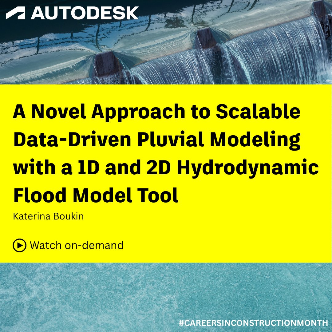 Civil engineering + water infrastructure + data science = stronger cities.💧 Catch the MIT &amp; Northeast Ohio Sewer District AU session on demand: autode.sk/4oyjJ8M #CareersInConstructionMonth