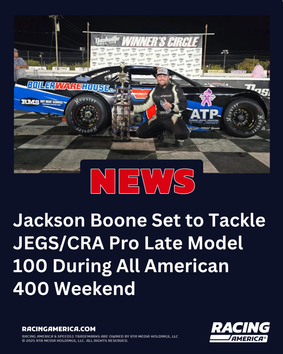 “After stepping out of the seat a couple of years ago following a really bad wreck, I wasn’t sure what the future looked like... to be able to come back, race again, and win — it means more to me now than it ever did before,” Boone says as he gears up for the JEGS CRA Pro Late