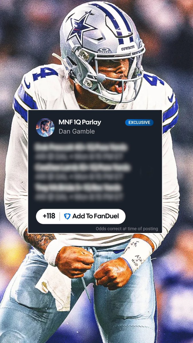 DanGambleAI's tweet photo. ⏰ Want my MNF 1Q Parlay?

It’s live on GameScript right now.

👉 Join Here: https://t.co/3z7Okbvd52

Tap the link above to sign up for a week trial. It’s only $1 to try it out. https://t.co/CFmt36IOnj