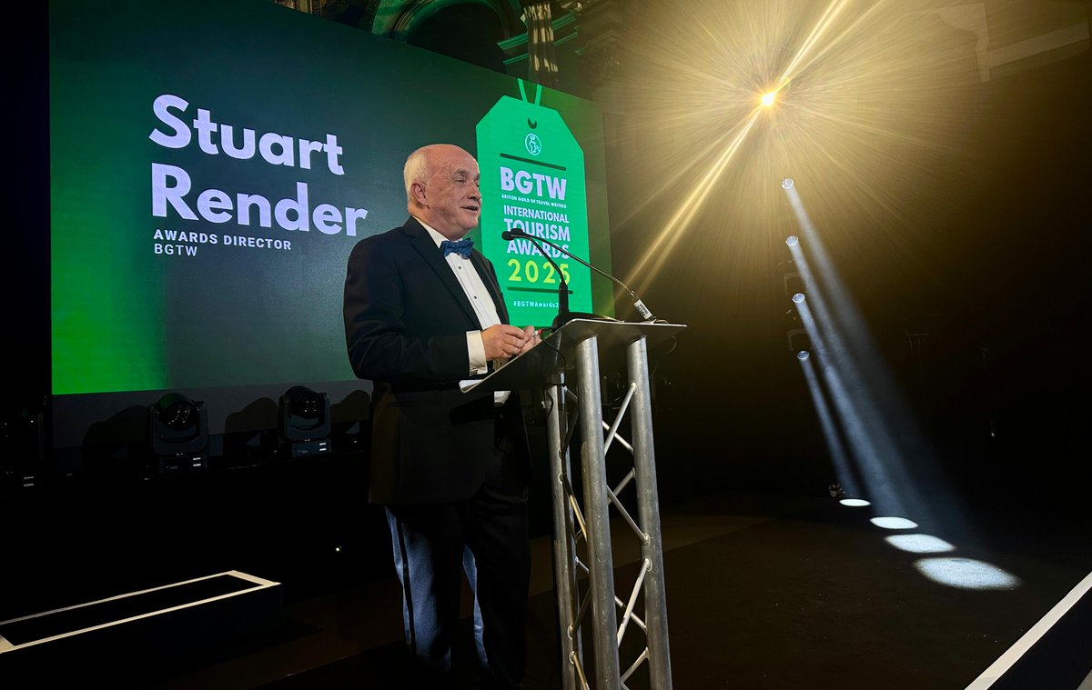 TravWriters's tweet image. We start with the International Tourism Awards, sponsored by BGTW Better World Symposium, and presented by BGTW Board Member, Stuart Render #BGTWAwards25
