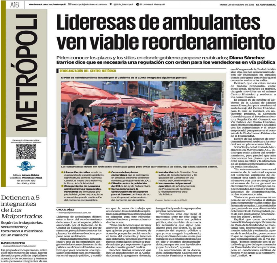 Cría cuervos 💰
La invasora ambulante Diana Barrios con delitos, afín a Morena y evitar la cárcel 🔁, como buitre en <a href="/LaRomaDF/">Colonia Roma 🚲</a> y <a href="/LaColoniaJuarez/">La Colonia Juárez</a> busca p/2027 <a href="/AlcCuauhtemocMx/">Alcaldía Cuauhtémoc</a> 
.<a href="/Claudiashein/">Claudia Sheinbaum Pardo</a> <a href="/ClaraBrugadaM/">Clara Brugada Molina</a> <a href="/MagRafaelGuerra/">Rafael Guerra Álvarez</a> <a href="/craviotocesar/">César Cravioto</a> <a href="/brendaruiza/">Brenda Ruiz</a> <a href="/Paulogarciag/">Paulo Emilio García</a> <a href="/BerthaAlcalde/">Bertha Alcalde Luján</a>