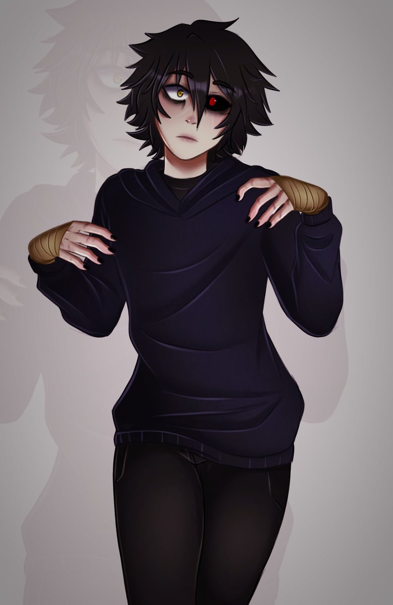 REALLY wanted to draw the human version of my most beloved oc dusk ♡ (he lost his eye in a robbery incident) #dnd #dungeonsanddragons #art #dusk