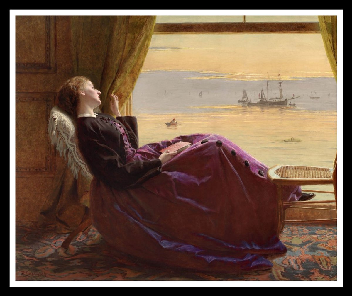 abderoud's tweet image. "In the Evening", (1864)
By George Elgar Hicks.