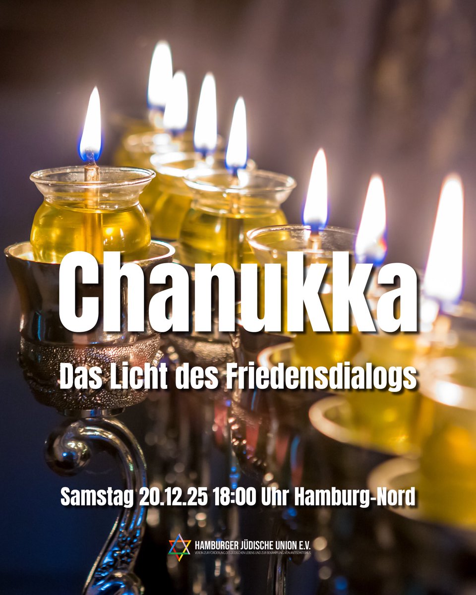 Einladung: newsletter.juedischeunion.de

#Chanukka #Lichterfest #HamburgNord