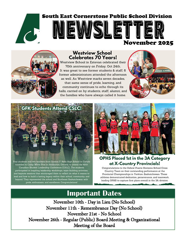 South East Cornerstone Public School Division tweet media