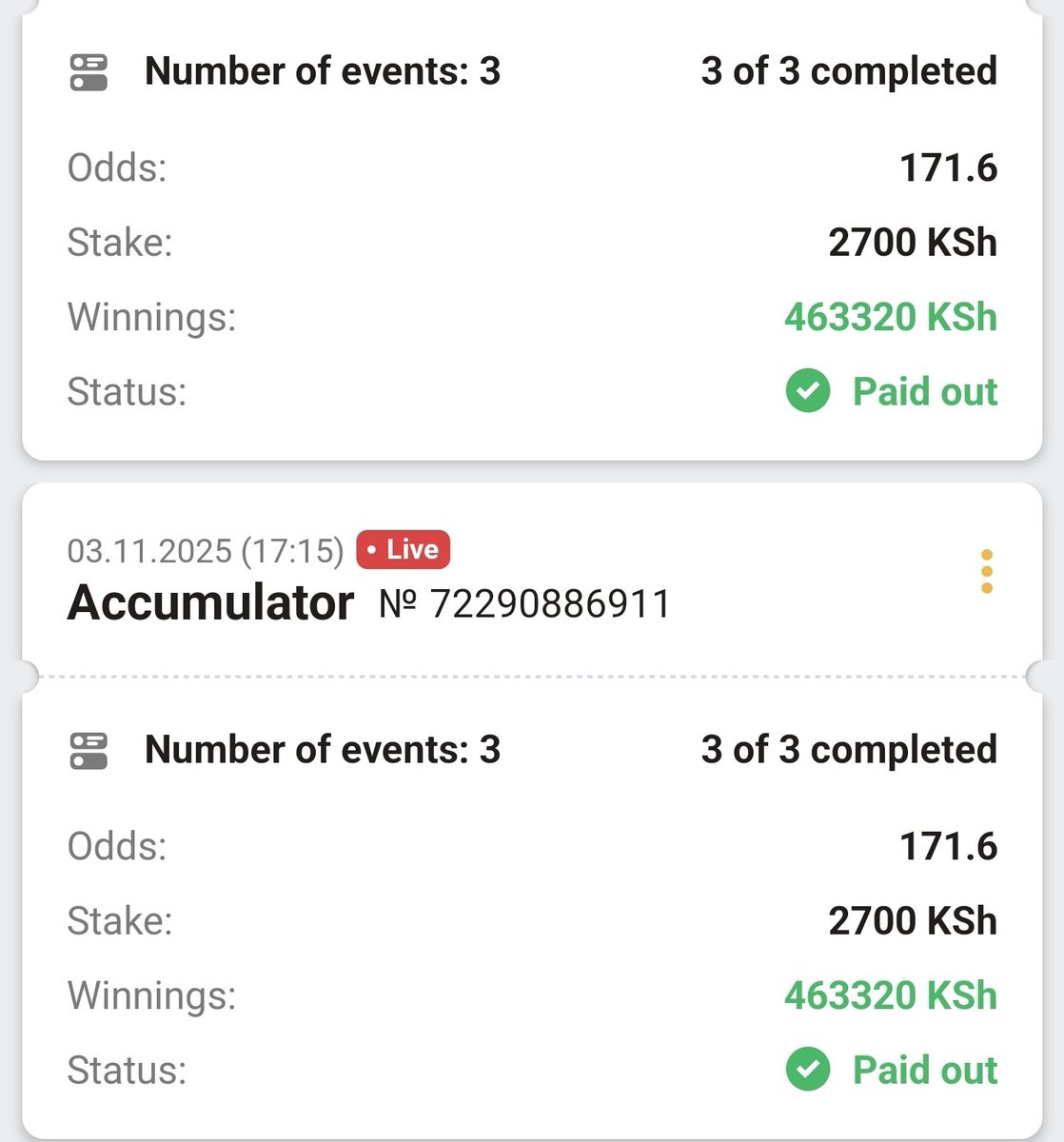 BETTING_MAFIA's tweet image. BOOOOM 900K WOOOON✅✅✅✅

We won 170 odds.

Damn i made another &quot;million&quot; from corner tips...

Congratulations 🎊 to everyone who placed this bet ✅✅✅
REPOST, TAG a friend and DROP MPESA NUMBER For some stake.