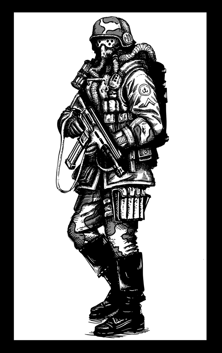 KOMVEX Marine Corps - MAZE - 7  

Ask any soul in the MAZE (from the algae-lit slums of Garganta to the rust-choked pipe-cities) who truly rules above and below the black water, and nine out of ten will spit the name Garganta. The tenth, the one who has seen the horror of a