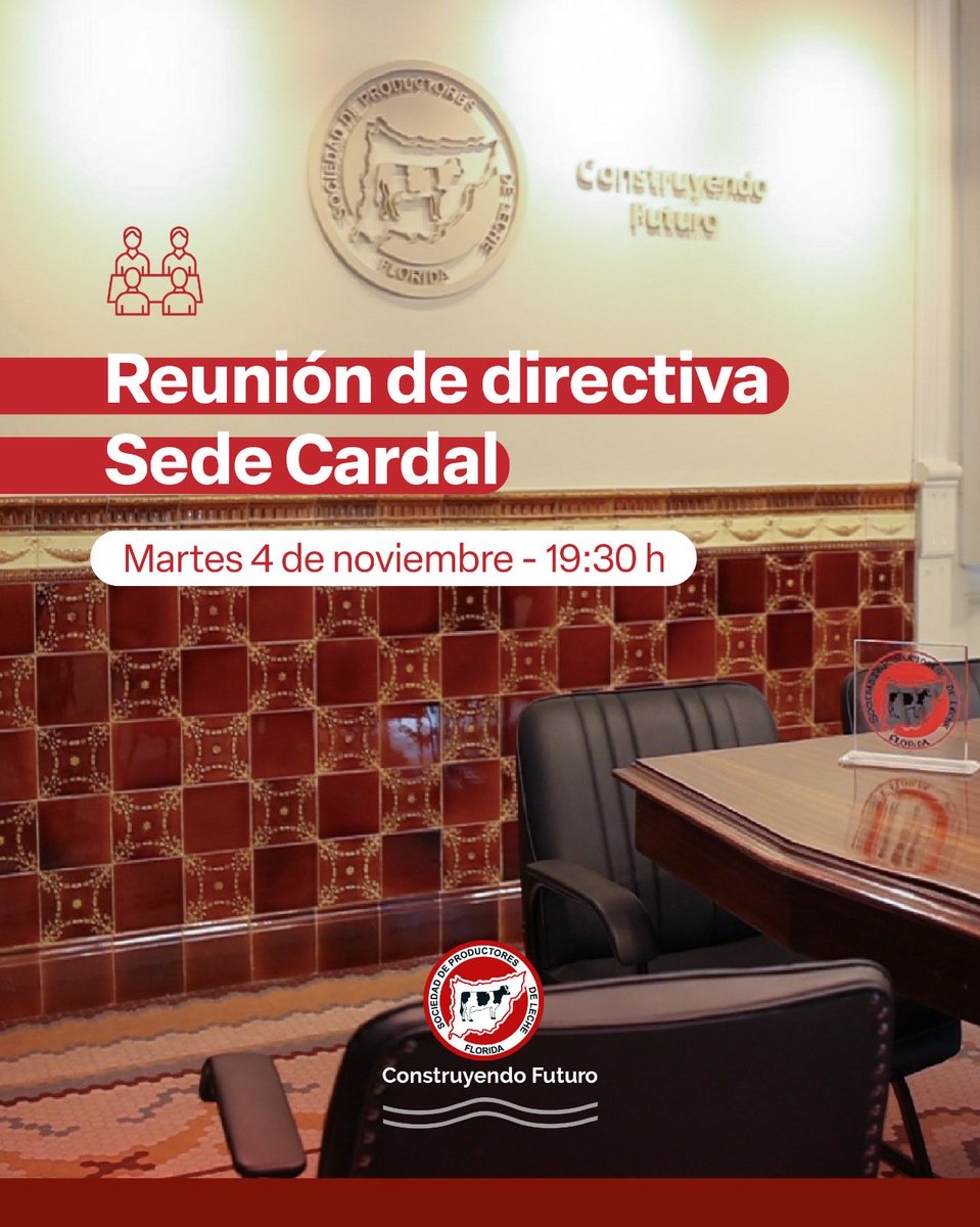 _splf's tweet image. 📢 Mañana!

📍Reunión de directiva en nuestra Sede de Cardal. 
⏰ 19.30 h