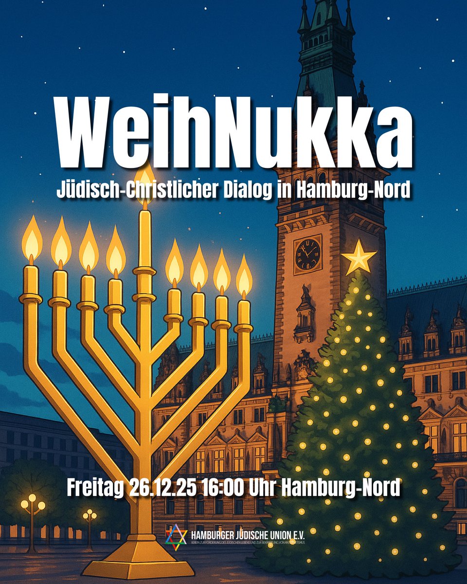 Einladung: newsletter.juedischeunion.de

#JLiHH #Dialog #Chanukka #Weihnachten #WeihNukka #HamburgNord