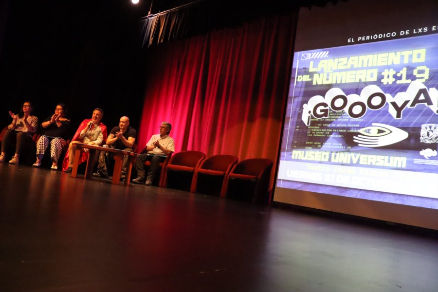 Presentación del número 19 de ¡<a href="/GoooyaUnam/">Periódico Goooya UNAM</a>! en el <a href="/UniversumMuseo/">Universum Museo</a>.

“Ya tenemos más de 3000 colaboraciones que hemos publicado en este gran periódico, un aplauso para ustedes, estudiantes, gracias por su confianza”, John M. Ackerman, director del <a href="/PUEDJSUNAM/">PUEDJS UNAM</a>.