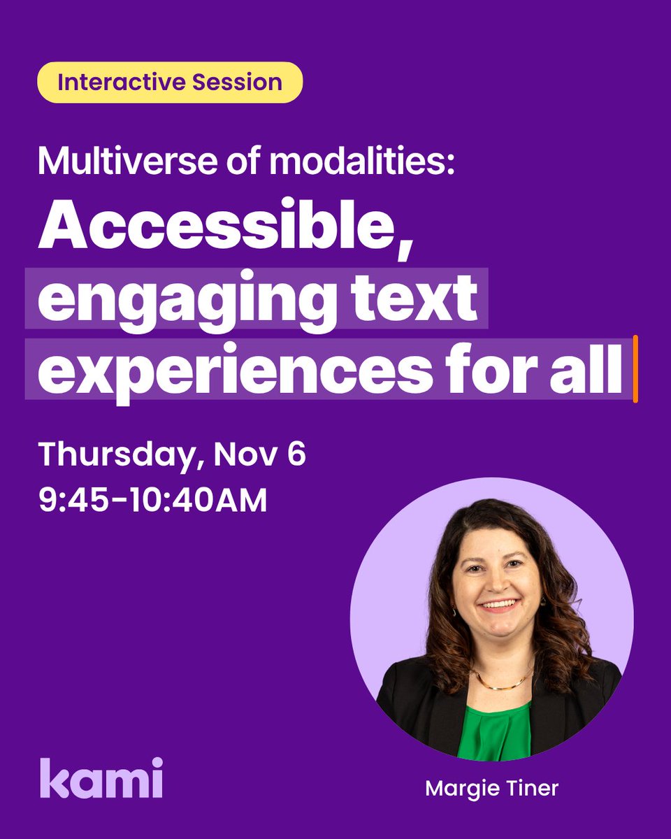 TinersTechTips's tweet image. Join me at #GAETC2025!
Thurs, Nov 6 | 9:45–10:40 AM
Multiverse of modalities: Accessible, engaging text experiences for all
Discover how to make reading + writing more inclusive for every learner.

#EdTech #Accessibility #UDL #Kami
