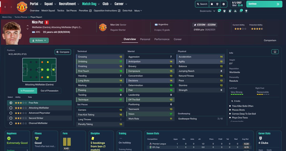 ZimsMula's tweet image. I've finally downloaded a skin on #FM26 and this one is making sense - The colours just work better for my eyes and feel a lot less overwhelming!

Here is the link if you wanna download it 👉 fmscout.com/a-material-ski…
