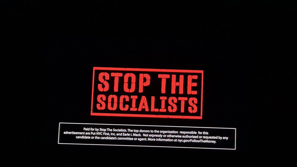 #electionday demain à #nyc : les pubs à la télé c’est non-stop. Exemple à l’instant