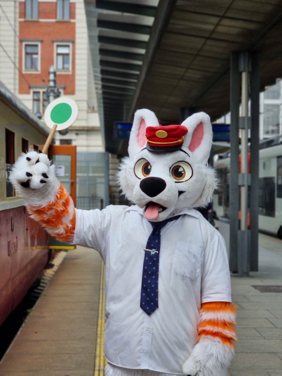 Departure time - but what is this sign I often show you on my pictures? 

Curiously enough, most railways have either a similar or completely different hand held sign for the same meaning: to clear a train for departure. 

A "výpravčí" (dispatcher) is the railway employee who