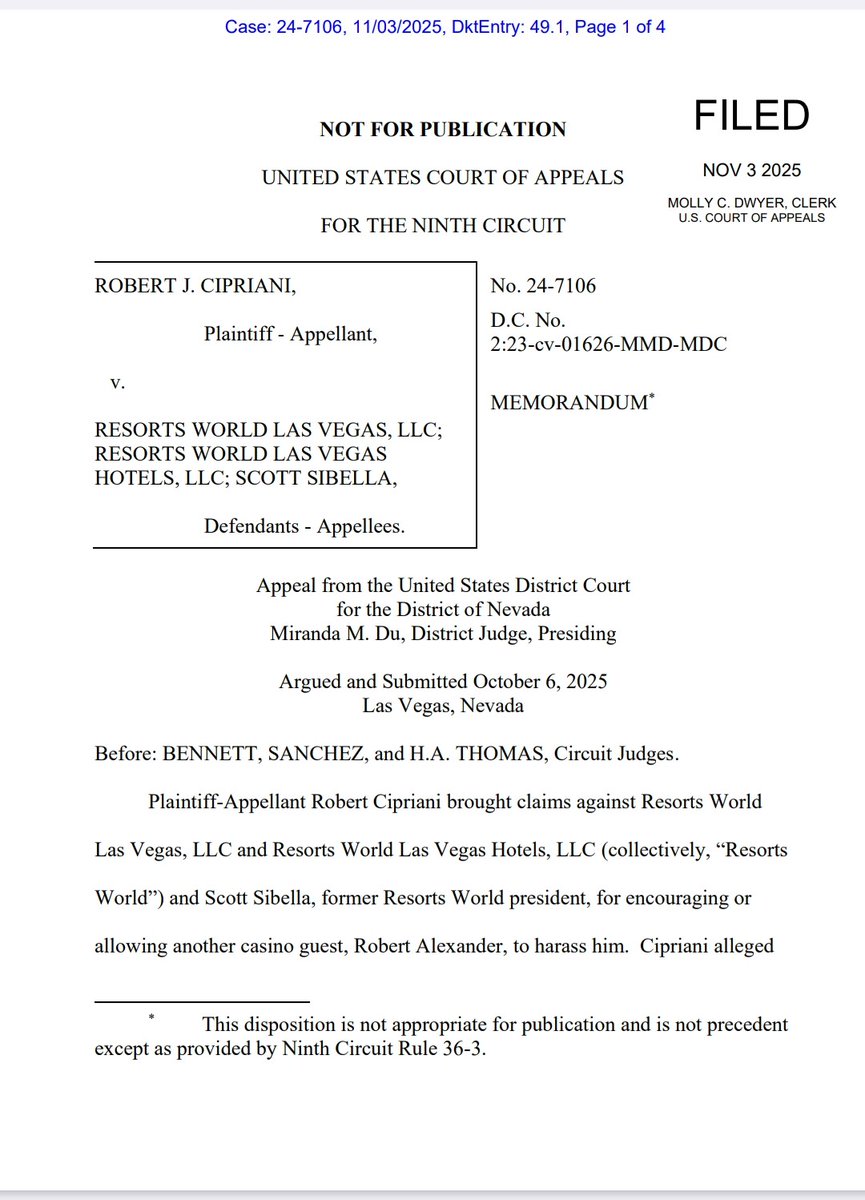 WE WON OUR NINTH CIRCUIT APPEAL AGAINST <a href="/ResortsWorldLV/">Resorts World Las Vegas</a>  for all the dirty stuff they did to me!!!
Justice is coming for all the dirty execs at Resorts World Las Vegas and beyond!!!
No one thought I had a chance at winning the APPEAL.
NO ONE!
Hallelujah!!!

<a href="/VitalVegas/">Vital Vegas</a>