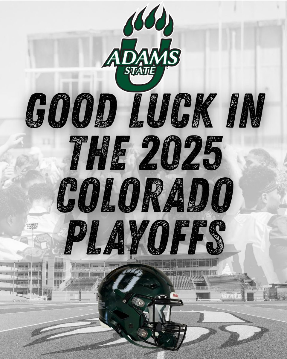 WE are wishing all of the teams that have made it into the State Playoffs GOOD LUCK!
#We.Us.Our. #GoGrizz

<a href="/ASUGrizzlies/">Adams State Grizzlies</a>