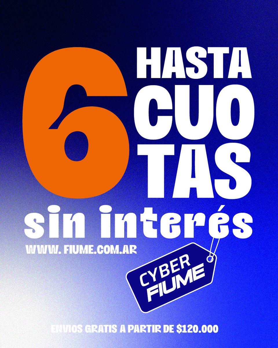 💥 A ROMPER TODO 🔥🔥

Arrancó el CYBER FIUME ⚡😎

💣 Hasta 70% OFF en toda la Colección de nuestros Clubes.

💥 Aprovechá hasta 6 cuotas sin interés y envíos gratis superando las $120.000

🎁 Apurate. El mejor momento del año ya empezó.

👉 Entrá ahora a fiumesport.com