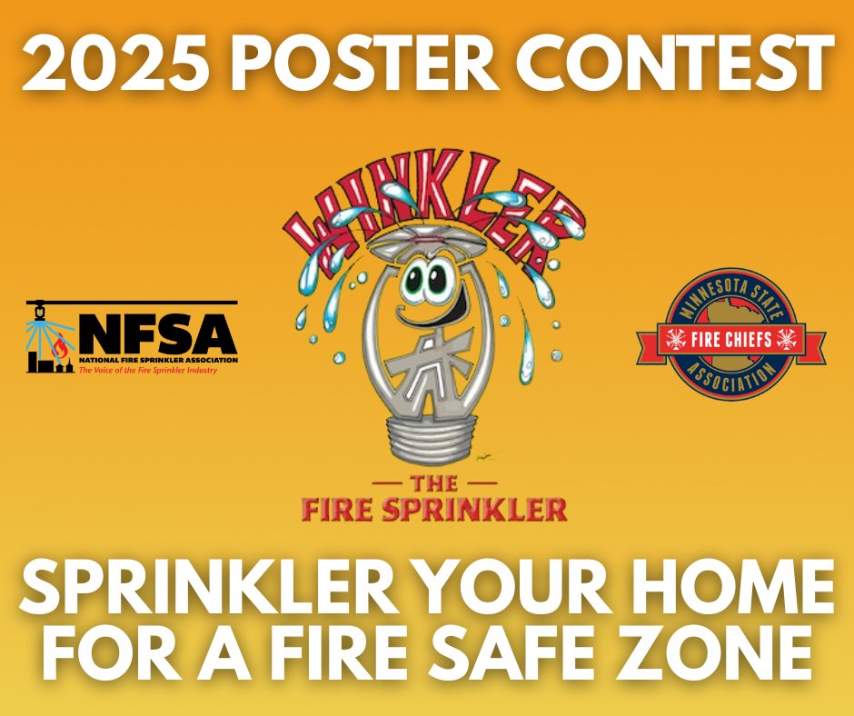 Two Months Left! Submissions for the 2025 MSFCA Fire Prevention Poster Contest are due December 31st! This year’s theme: “Sprinkler Your Home for a Fire Safe Zone.”

Find contest details, rules, and view past winning posters here:
msfca.org/poster-contest