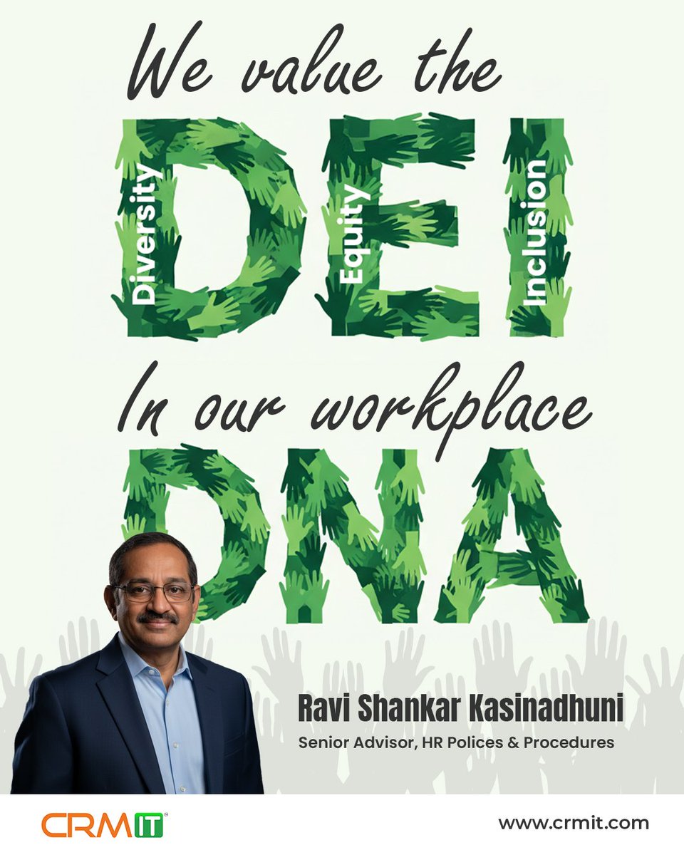 crmitsolutions's tweet image. Fairness. Growth. Empowerment.
That’s how CRMIT builds equitable leadership for the future. 🌱

Blog Credits 👉 Ravi Shankar K

🔗 To Read More 👉 bit.ly/3Jthpky

We live inclusion - not just talk about it. 💫

#DEI #DiversityAndInclusion #CRMIT #PeopleFirst #Belonging
