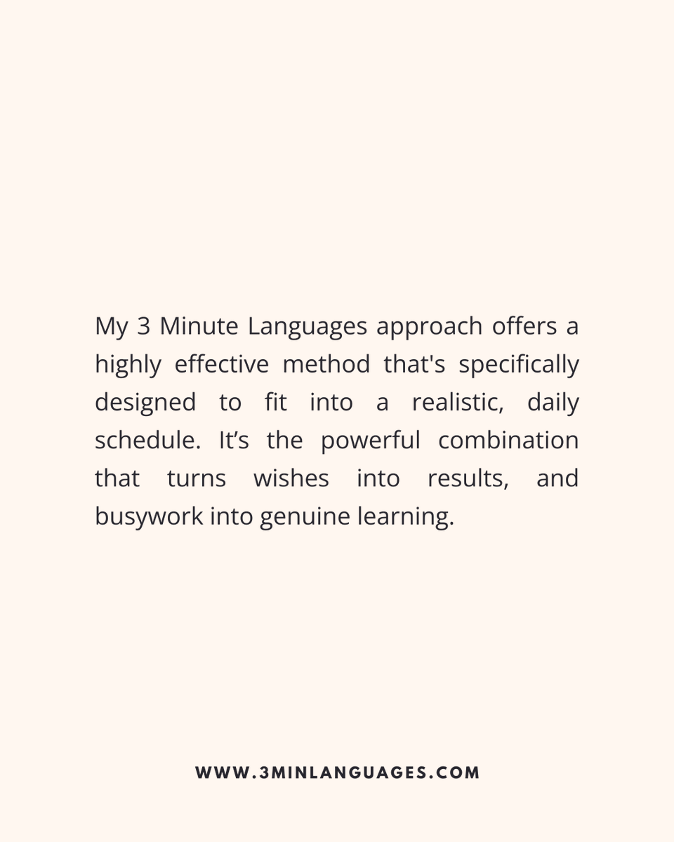 3MLanguages's tweet image. Method + schedule = results.
 One without the other = stuck.
 👉 Get both here: 3minlanguages.com

#3MinuteLanguages #StudyIn3 #LanguageLearning #MicroLearning #Consistency #LearnFrench #LearnSpanish #LearnGerman #LearnItalian #LearnPortuguese