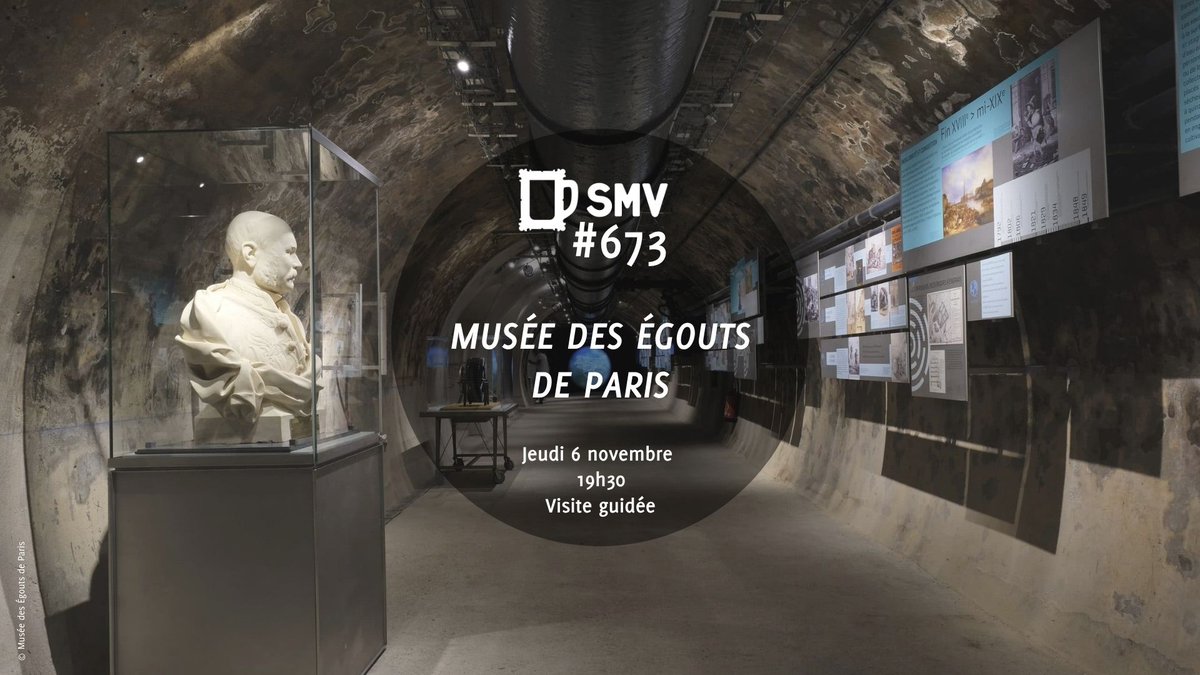 [#SMV673] ⚠️ [SMV sur inscription]
Ce jeudi 6/11 à 19h30, plongez sous terre et découvrez les mystères de “la ville sous la ville” à l’occasion d'une visite guidée des égouts de Paris ! 🐀🦇
✍️Formulaire d’inscription : forms.gle/g18K9gMfXTZpwk…
🔎+d’infos :
fb.me/e/3R9OMbGsP