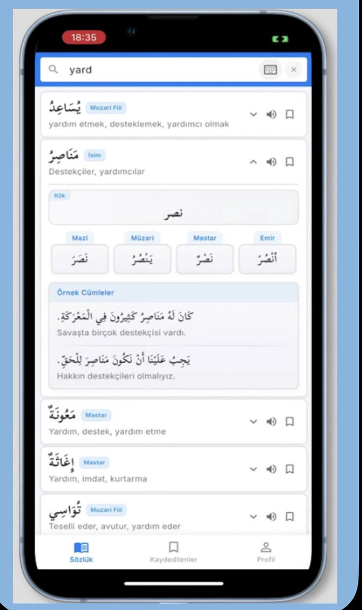 Öğrencilerimizin kendi gayretleriyle geliştirdikleri yapay zekâ destekli Arapça gramer sözlük uygulaması.
İstifadenize sunulur…