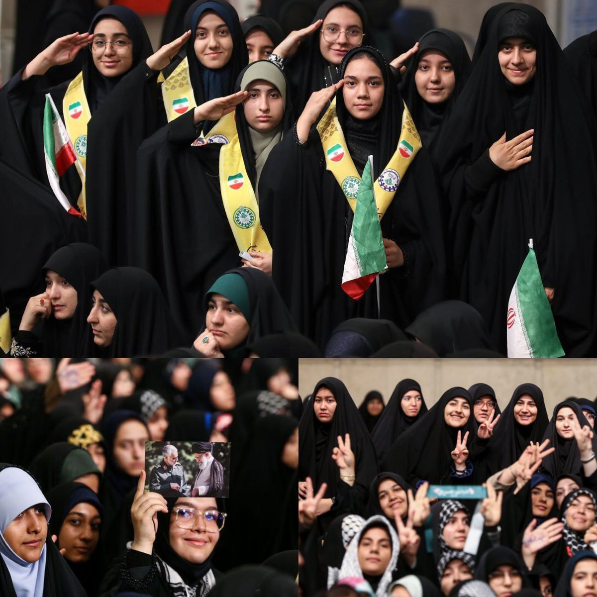 رهبری :
دختران من!کسانی که در پیرامون شما هستند، به حجاب توجه بدهید!