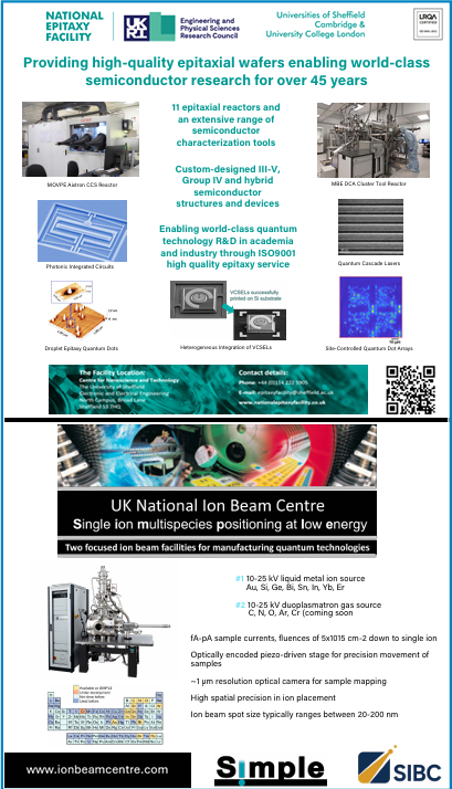EpitaxyFacility's tweet image. We are exhibiting at the National Quantum Technologies Showcase 2025 this Friday in London.

We are collaborating with the Surrey Ion Beam Centre and will be at Booth 64. Hope to see you there!

#QuantumShowcase25 #QuantumWeek