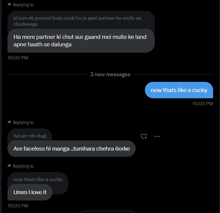 prernadas830's tweet photo. wht kind of DMs do i get on an ordinary day ..... 
pic 1 :  lindu bois in my DM😂
pic 2 : A normal miy@ ji in my DMs🤤🥵 https://t.co/2WYmF6yKBL