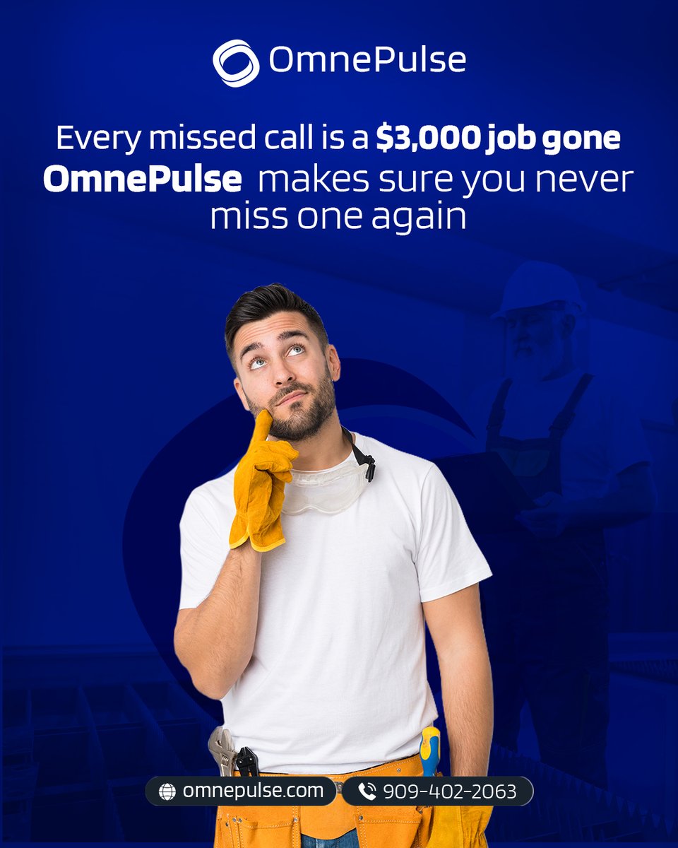 OmnePulse1's tweet image. Tired of juggling repairs and calls? Let OmnePulse do the talking while you do the fixing.

💬 Try it free today: omnepulse.com

#HVACTech #LeadAutomation #OmnePulse #ContractorGrowth