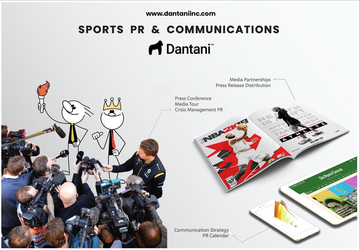 At Dantani Sports, we specialize in crafting powerful strategies to make your mark in the world of sports.

🔸️Media Partnerships &amp; PR Distribution
🔸️Press Conference &amp; Media Tours
🔸️Crisis Management PR
🔸️Communication Strategies &amp; PR Calendar

Contact us