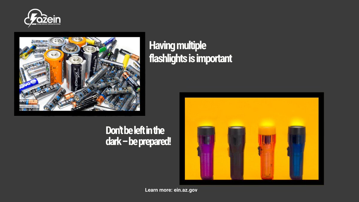 AzEIN's tweet image. 🔦✨Having multiple flashlights is important but remember, it&apos;s crucial to also keep spare batteries handy for those unexpected power outages. Don&apos;t be left in the dark – be prepared! 💡🏡 #EmergencyPreparedness #PowerOutagePrep