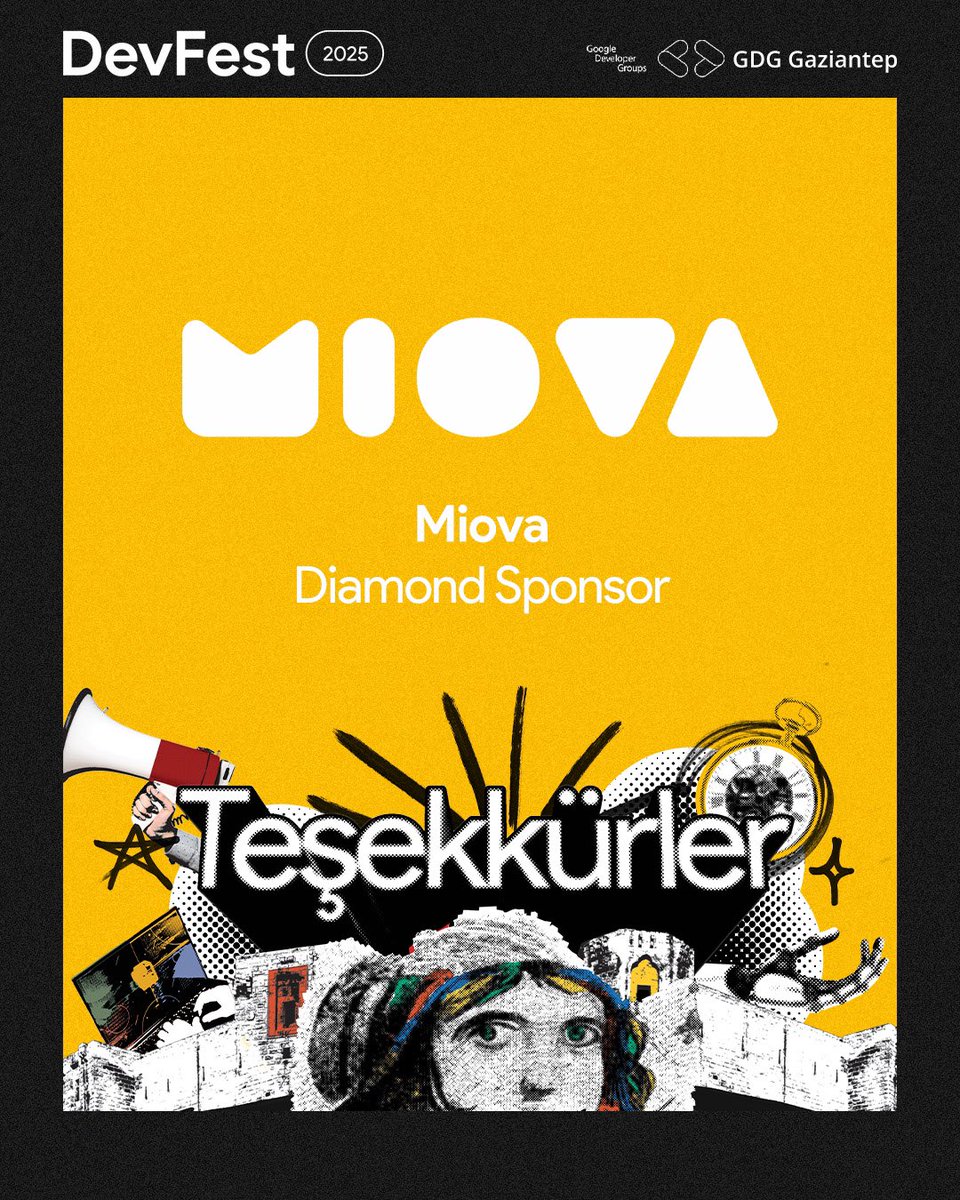 💎 DevFest’25 Diamond Sponsorumuz MIOVA’ya teşekkürler!

Yenilikçi bakış açınız ve desteğinizle etkinliğimiz parladı ✨

#gdggaziantep #devfest25 #googledevelopers #googledevfest