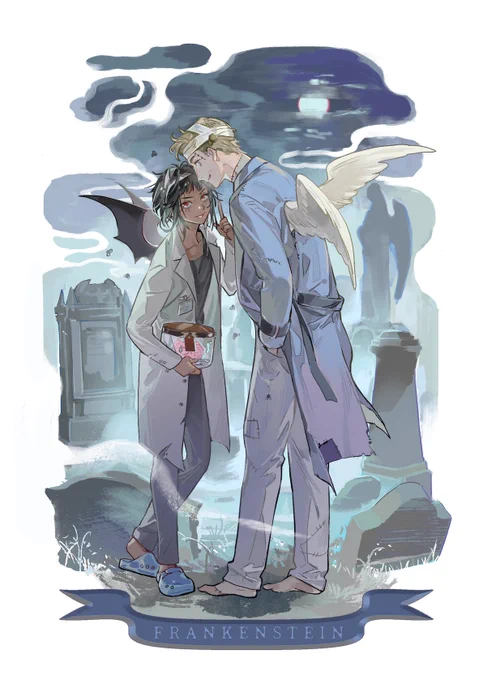 怪医x弗兰肯斯坦.ver的上司们 #GoodOmenFanArt