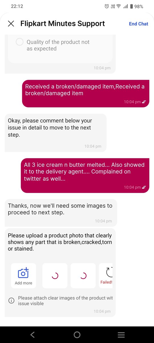 abhinaukt's tweet photo. @flipkartsupport @Flipkartminutes People regarding at least never order from @Flipkartminutes... No support from customer service also.. https://t.co/vdulXJEfpl