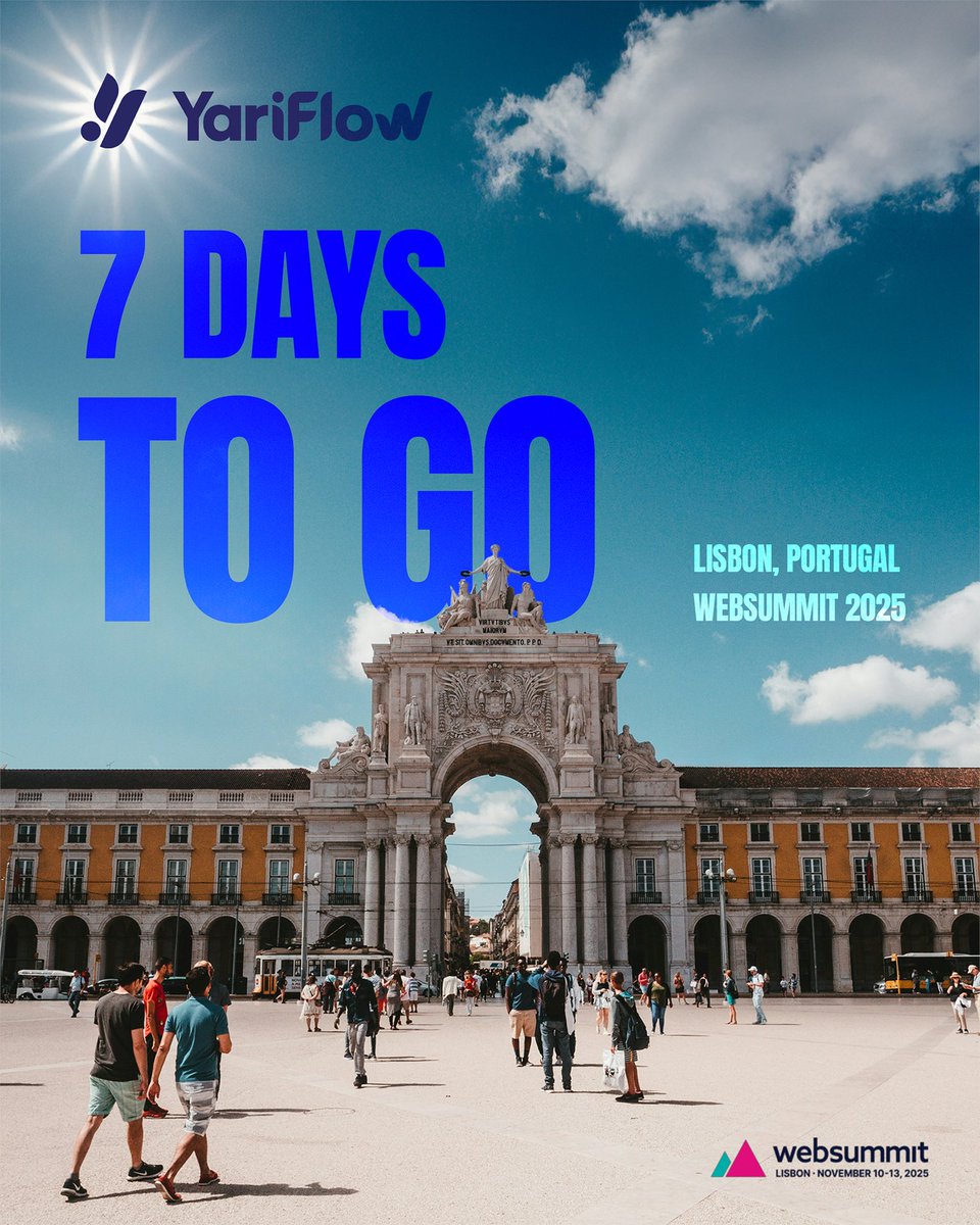 TheYariFlow's tweet image. 7 days to go until #WebSummit2025! 🚀

We’re bringing Yari Flow to Lisbon, the future of Shopify subscriptions: dynamic, scalable, and global.

📍Find us at Booth A3-37, MEO Arena.
Let’s connect!
@WebSummit 
#YariFlow #Ecommerce #Tech #Innovation