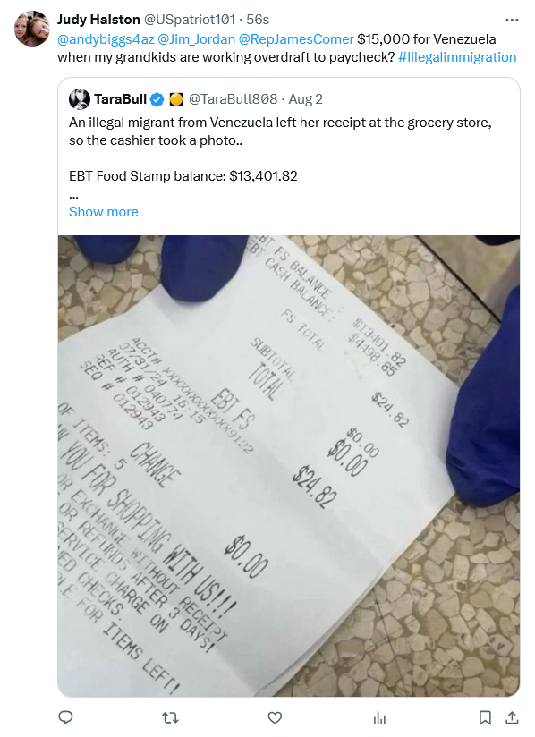 USpatriot101's tweet image. Does this #SNAPFraud look affordable to Taxpayers?