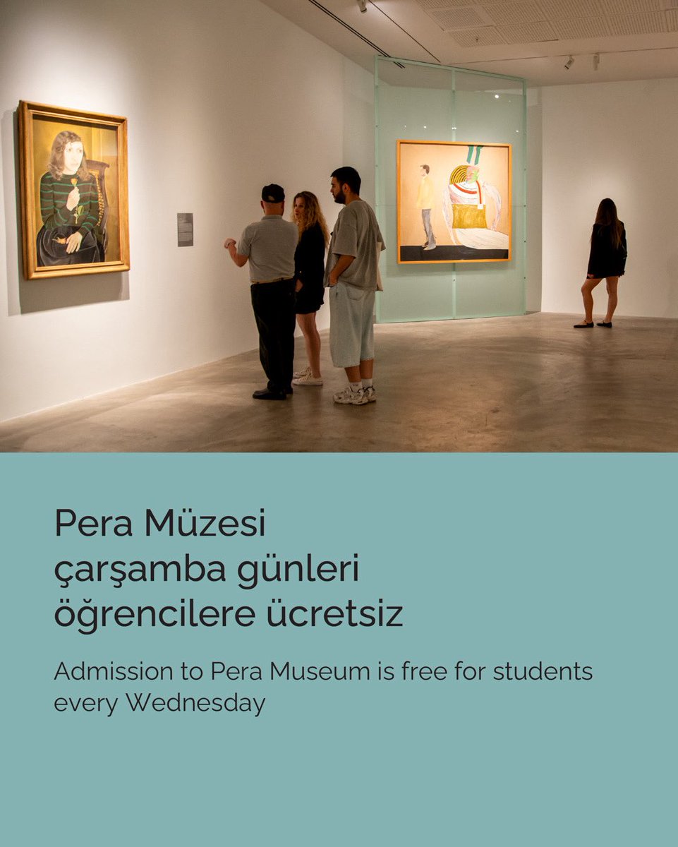 Pera Müzesi Cuma günleri saat 18.00 – 22.00 saatleri arasında herkese, Çarşamba günleri ise tüm öğrencilere ücretsiz!