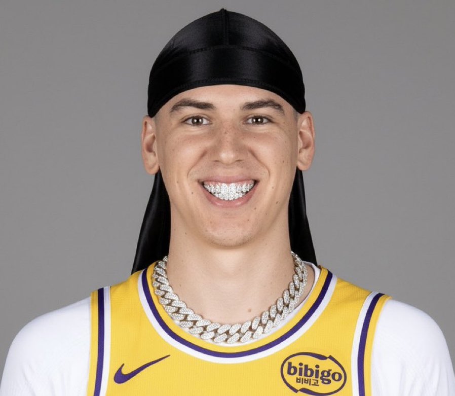 LakeShowYo's tweet image. Happy Birthday Jake LaRavia! 💜💛