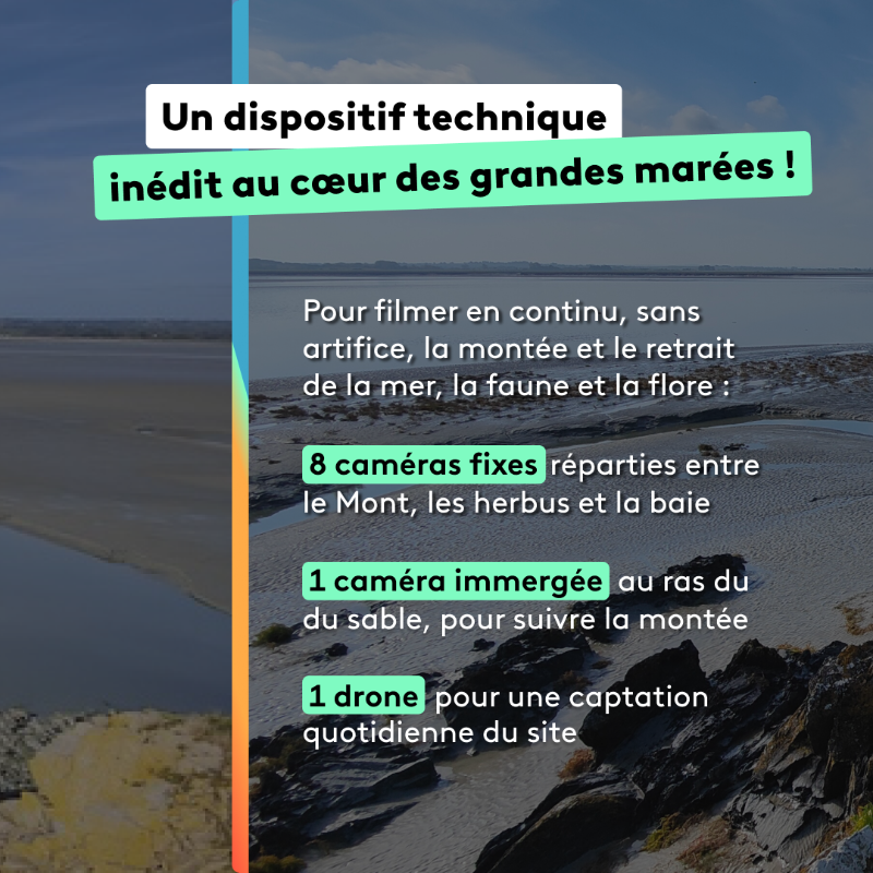Francetele's tweet photo. 🌊 Vivre en direct au rythme des grandes marées ?

C’est possible avec notre nouvelle expérience immersive de “Slow TV” pour observer pendant une semaine les grandes marées du Mont Saint-Michel.

📲 À découvrir 24h/24 sur @FranceTV, @f3normandie et @france3Bretagne
