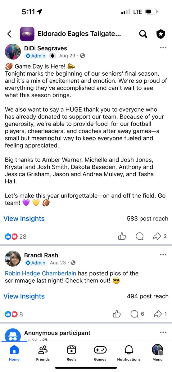 A special thanks to all the parents who dedicated time and effort to the post game meals!! Much appreciation