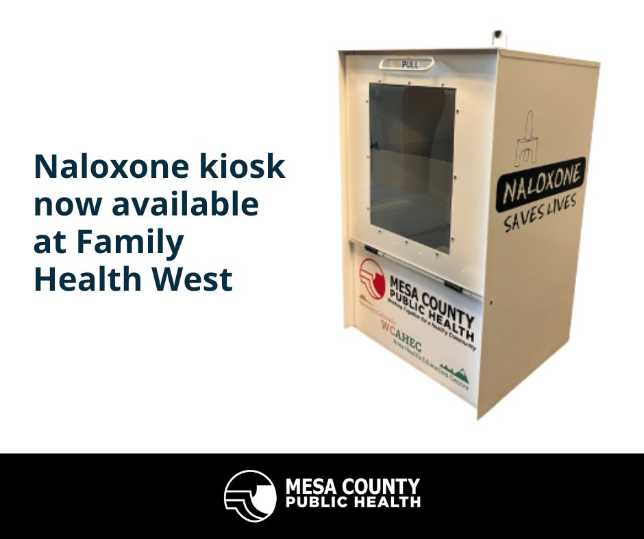 We partnered with Family Health West to place a naloxone kiosk on their Fruita campus.

There are 12 kiosks across our community—providing free, easy access to naloxone. 

Visit our website to learn more and see all kiosk locations. bit.ly/4nGCc27