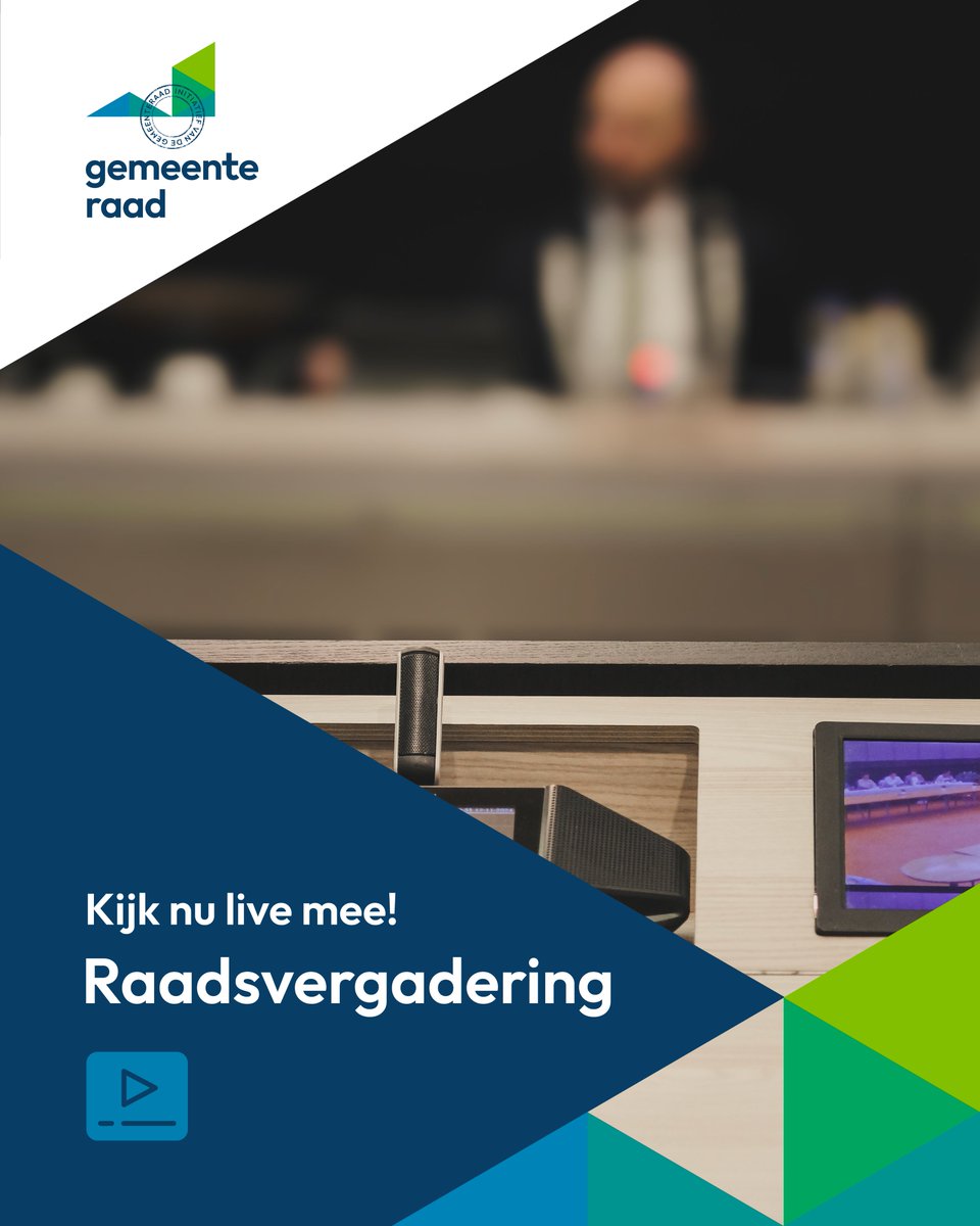 𝗥𝗔𝗔𝗗𝗦𝗩𝗘𝗥𝗚𝗔𝗗𝗘𝗥𝗜𝗡𝗚
Vanmiddag komt de gemeenteraad bij elkaar voor een besluitvormende raadsvergadering. Kijk vanaf 16.00 uur live mee via 📺: bit.ly/raad_live